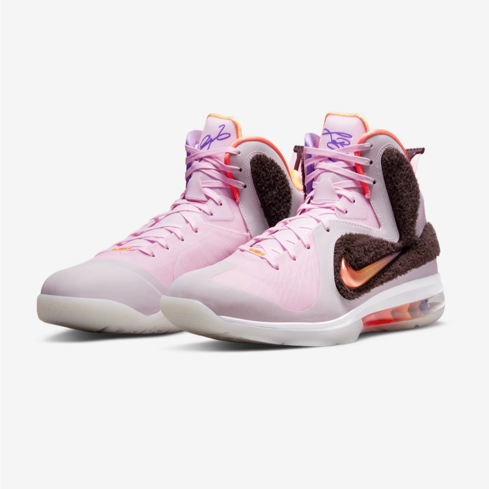 Nike LeBron Retro IX Regal Pink and Velvet Brown Men’s Basketball Shoes